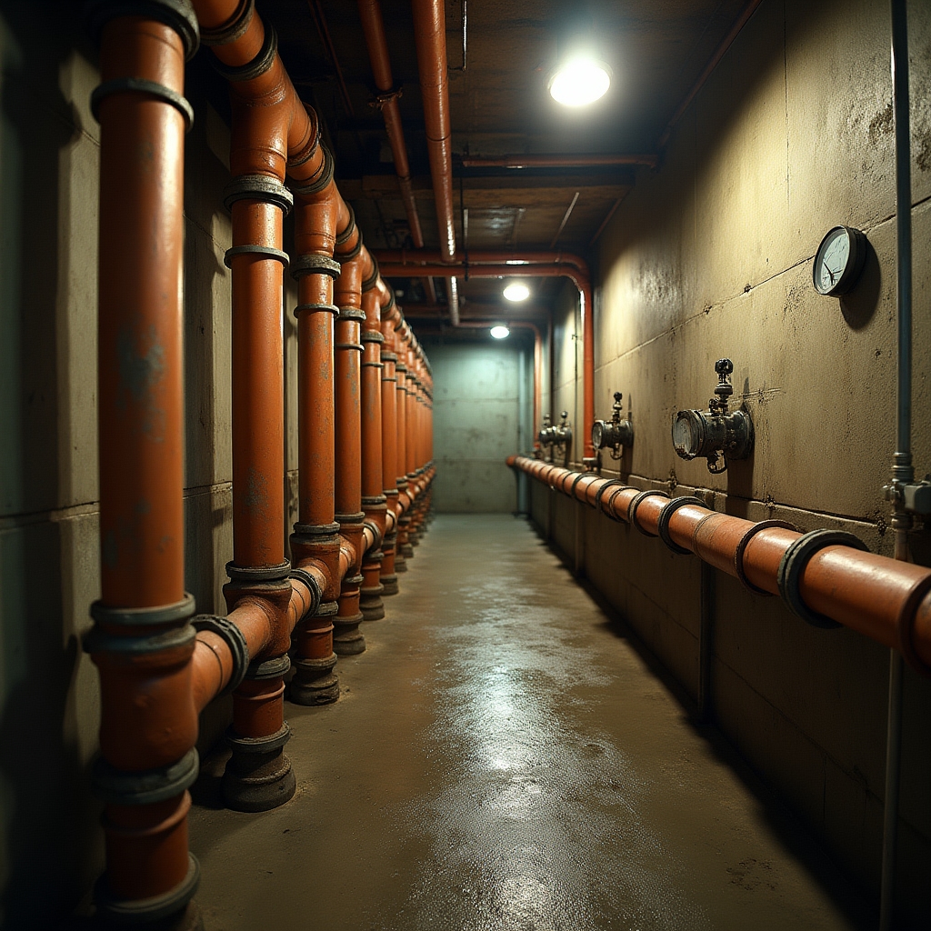 Building water pipe network